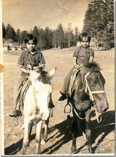 me and my brother pranab in our childhood(left me)